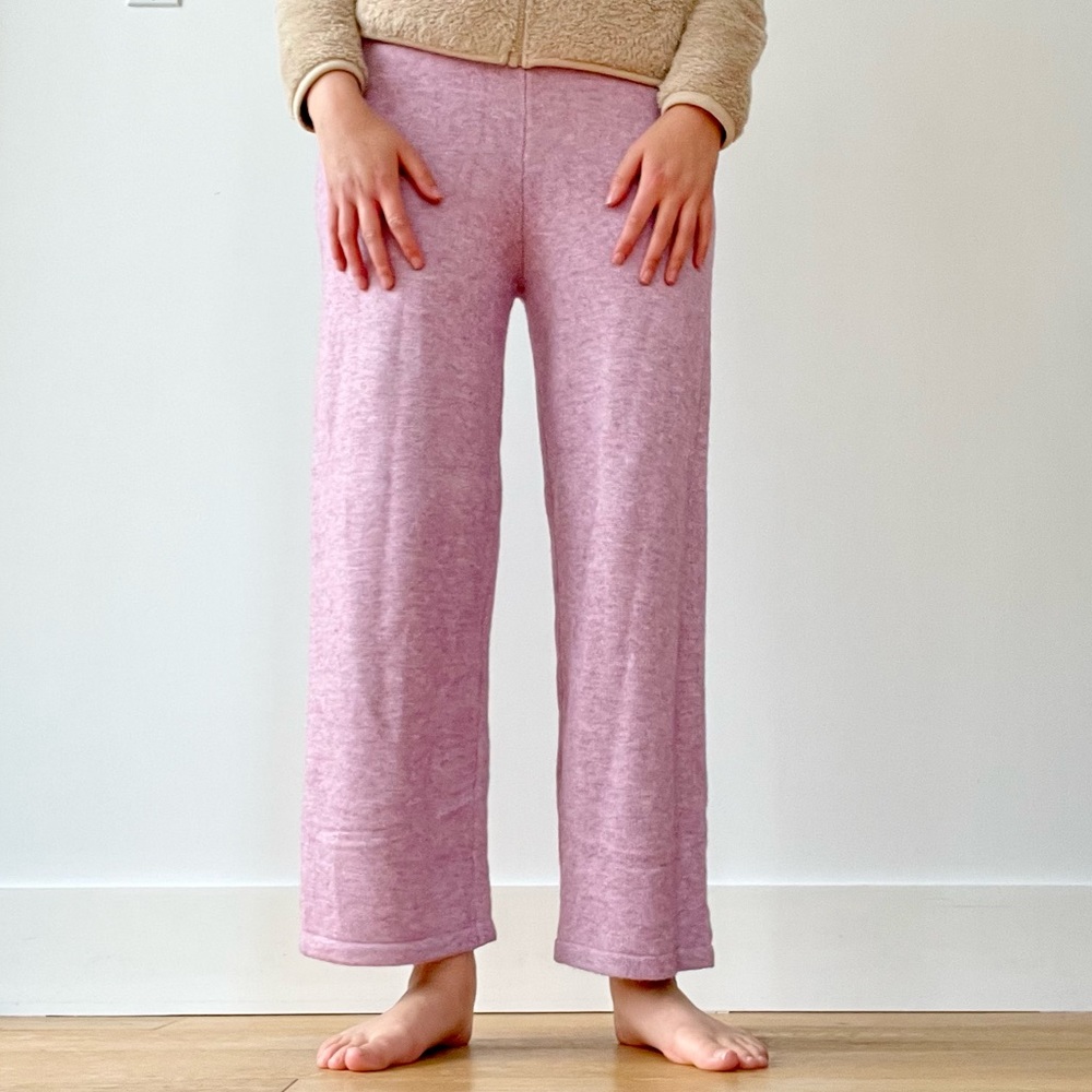 NWT HEARTLOOM KNIT WIDE LEG PANT LIGHT PURPLE - S